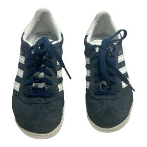 Adidas Gazelle Kids Navy Blue White Suede Athletic Sneakers Shoes Classic Size 1